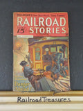 Railroad Stories Magazine 1935 June CNJ Oldest existing railway Picture stamps