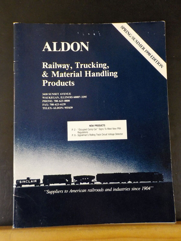 Aldon Railway & Industrial Products Catalog 1990 Spring / Summer