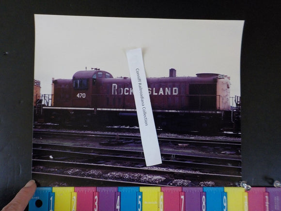 Photo Rock Island Locomotive #470   8 X 10 Color Chicago IL 1969