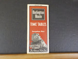 Burlington Route Public Timetable 1946 April-May