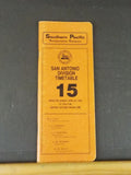 Southern Pacific Transportation Co Employee Timetable San Antonia Div #15 1984