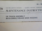 EMD Maintenance Instructions MI 1504 GP truck assembly with single brake shoe ri