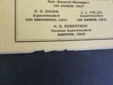 Atchison Topeka & Santa Fe Ry Co Coast Lines Los Angeles & LA Terminal  Div #15