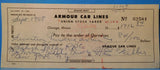 Check Armour Car Lines Union Stock Yards 1958 Oct 27 Lehigh Valley RR
