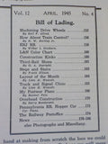Model Railroader Magazine 1945 April Machining Drive wheels       3 hole punched