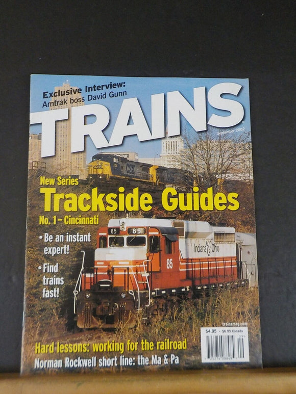 Trains Magazine 2002 September Cincinnati Trackside Guide Ma&Pa Working for the