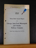 Chicago St. Paul Minneapolis & Omaha Annual Report 1914 June 30 33rd report