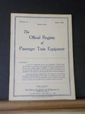 Official Register of Passenger Train Equipment Issue #31 March 1966