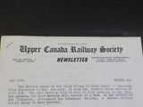 Upper Canada Railway Society Newsletter #124 May 1956 Locomotive roster QNS&L Ry