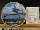 Plate WWII American Air Power collection Fork Tailed Devil Plate #C935 COA P1755