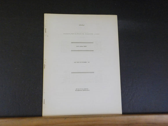 Pennsylvania-Reading Seashore Lines annual reports 1941