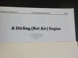 Gas Engine Magazine 1974 September October Stirling Hot Air Engine