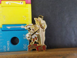 Jaycees Maryland 1980 Miss Oska Japan Nude woman Man w/ hat playing ibanjo PIN