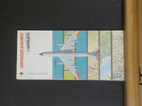 Map American Airlines System Map Astrojets 1962 Feb T197P
