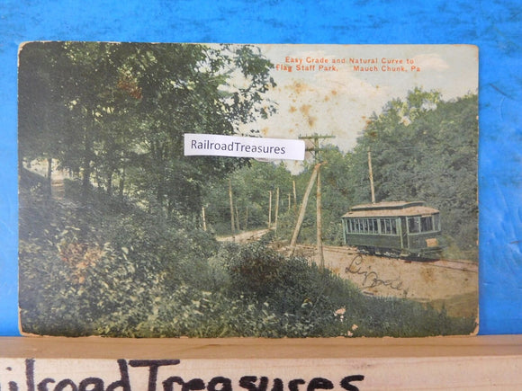 Postcard Easy Grade and Natural Curve to Flag Staff Park, Mauch Chunk, Pa