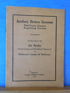 Auxiliary Devices Governor with Excess Pressure Regulating Portion 1920