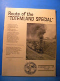 Route of the Totemland Special 1965 Aug 26-29 NMRA 1965 Convention