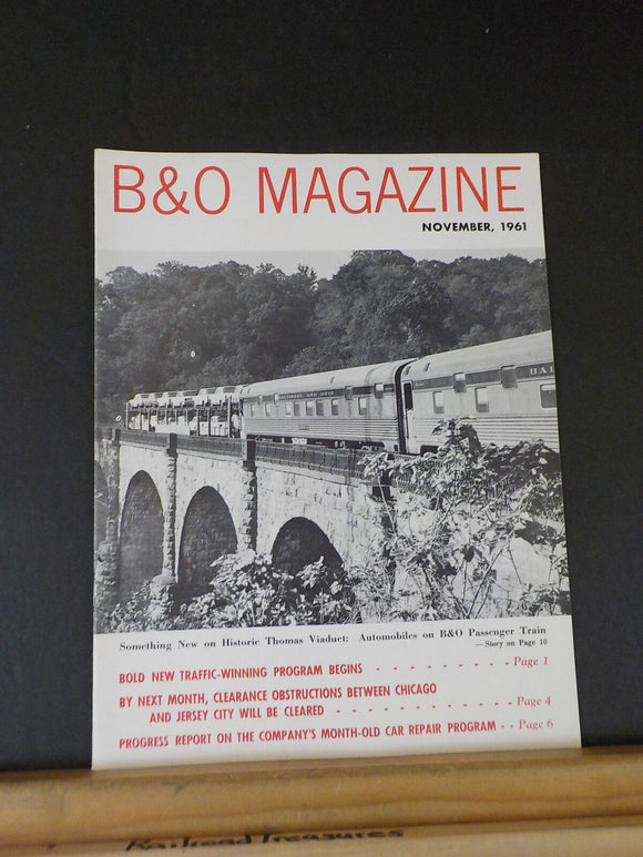 Baltimore & Ohio Employee Magazine 1961 November Chicago and Jersey B&O