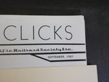 Wheel Clicks 1981 September Pacific Railroad Society Short Line CelebratesVentur