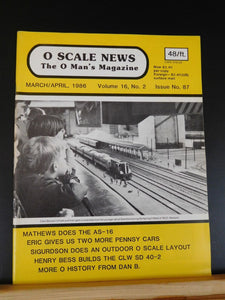 O Scale News #87 1986 March April Pennsy cars CLW SD40-2 O History