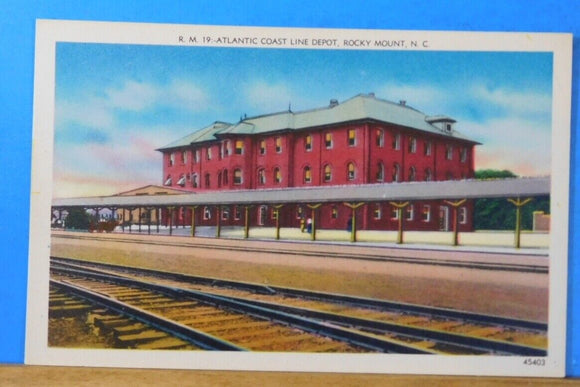 Postcard Atlantic Coast Line Depot Rocky Mount North Carolina Card #RM 19 #45403