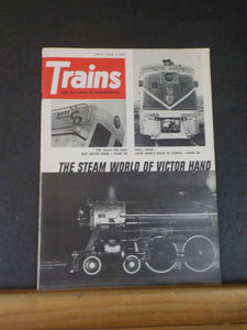 Trains Magazine 1968 July Steam world of Victor Hand