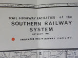 MAP Southern Railway System TOFC Ramps Map 1967 23 ½ x 20