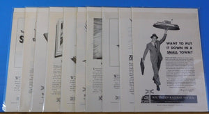 Ads Southern Railway System Lot #8 Advertisements from various magazines (10)