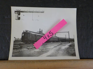 Photo Lackawanna Railroad MU #2401 Denville NJ 1947 Black & White 4X5