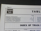 Burlington Route System Public Timetable 1960 November - April 1961