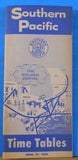 Southern Pacific Lines Public Timetable 1958 April 27 SP