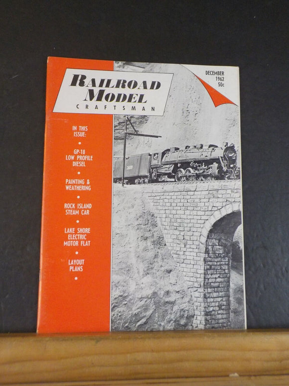 Railroad Model Craftsman Magazine 1962 December RMC GP18 low profile diesel  Pai