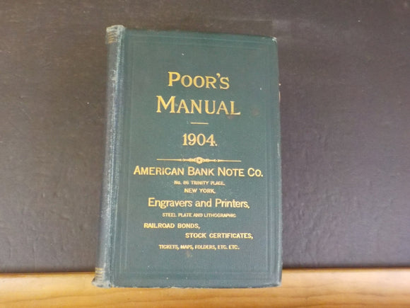 Poor's Manual of Railroads 1904 Maps History rolling stock more