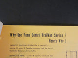 Intermodal Domestic International TrailVan Penn Central Stapled Blue Paper Cover