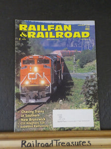 Railfan & Railroad Magazine 2010 January Chasing train in Southern New Brunswick