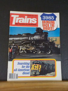 Trains Magazine 1982 November 3985 bringing back the biggest Searching for the a