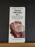Union Pacific System Employee Timetable #2 1978  UP