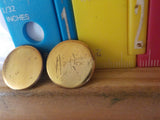 Button Plain Lot of 2 Plain Waterbury  Gold in color