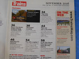 Trains Magazine 2016 November Mergers ahead Amtra FL new passenger railroad