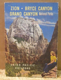 Union Pacific Zion Bryce Grand Canyon Natl Park 1948 UP