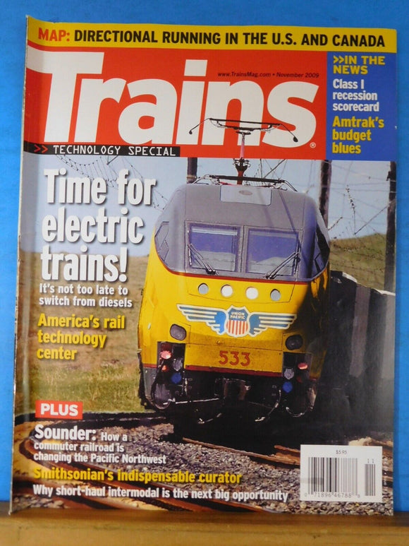 Trains Magazine 2009 November Time for electric trains Amtrak's budge blues