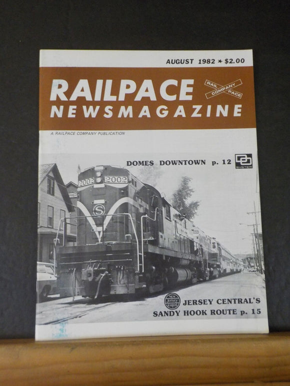 Rail Pace News Magazine 1982 August Railpace Jersey Central Sandy Hook Route Dom
