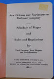 New Orleans and Northeastern Railroad Company Schedule of Wages 1948
