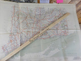 Map Connecticut Transportation REvised Edition 1941 Folded