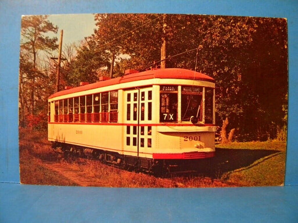 Postcard Branford Trolley Museum Montreal Lightweight #2001