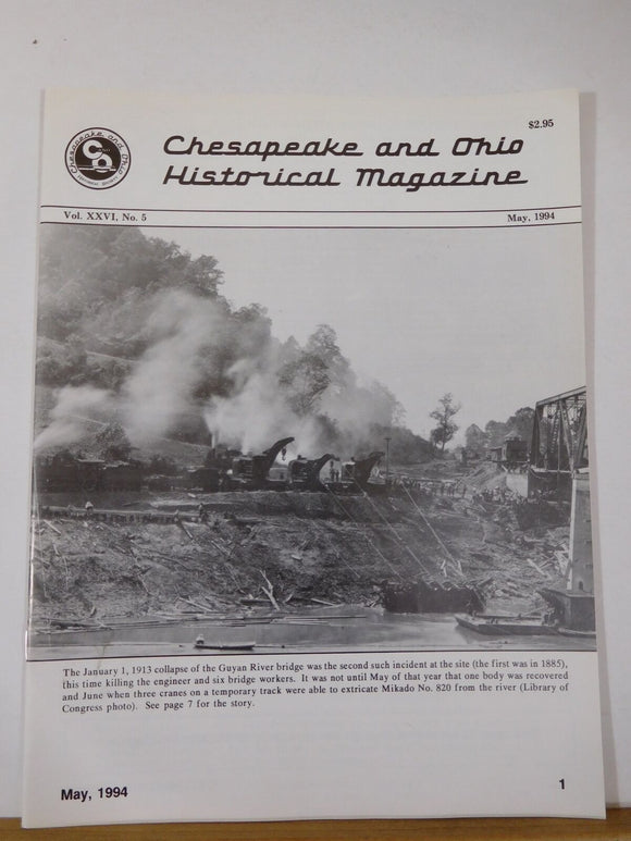 Chesapeake and Ohio Historical Magazine 1994 May C&O HS Guyan River Bridge Falls