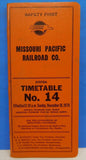 Missouri Pacific Railroad Employee Timetable #14 System 1979 Nov 18