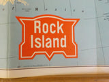 Map Rock Island Lines Map of the United States 1968 June