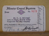 Pass Illinois Central System Annual Employee Pass 1946 #9173