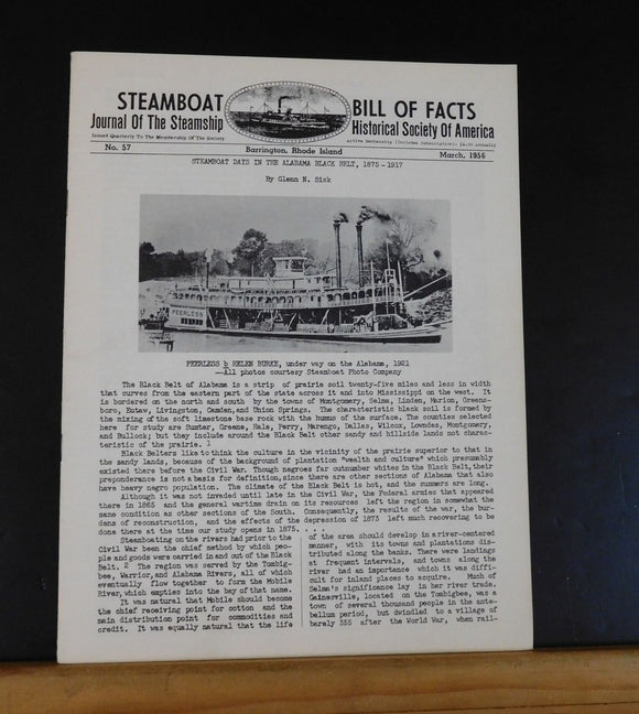 Steamboat Bill #57 March 1956 Journal of the Steamship Historical Society